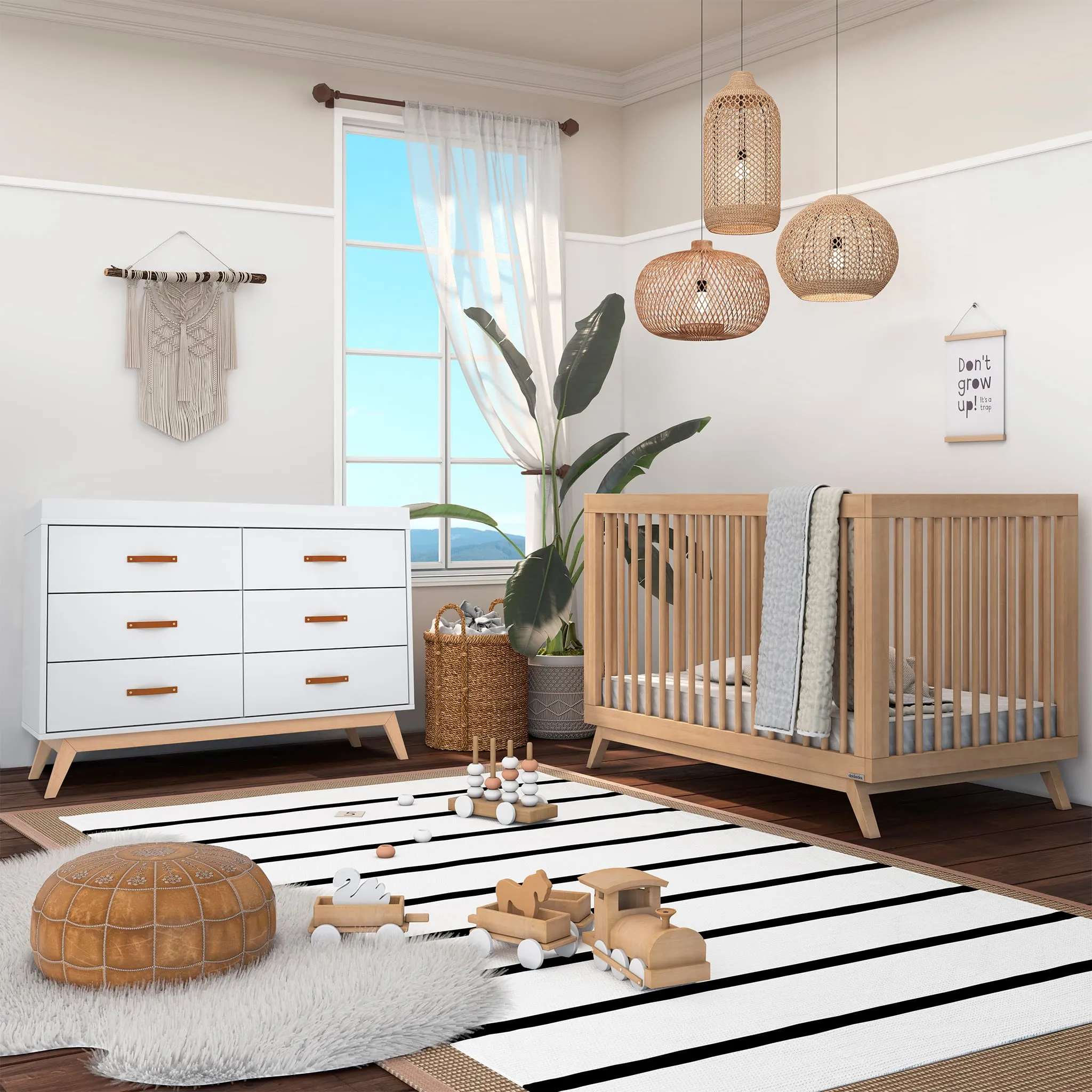 dadada Bureau 5 tiroirs Soho - Blanc  Naturel