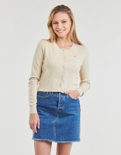 Tommy Jeans - TJW CRP ESSENTIAL CARDIGAN Beige