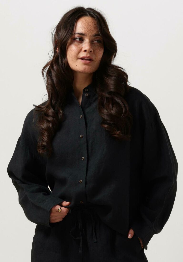 SELECTED FEMME zwarte selected femme blouse slflinnie s linen shirt