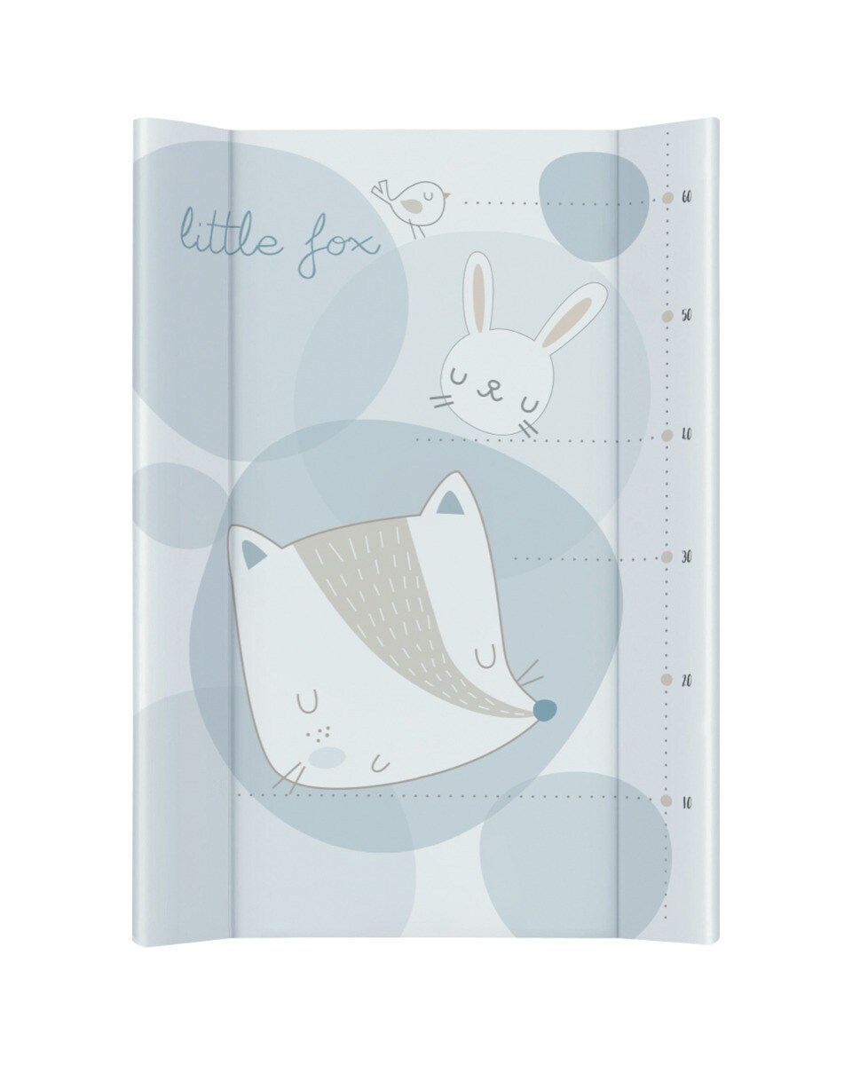 Kikkaboo Wickelauflage Weich-PVC 80 x 50 cm wasserdichter Bezug, erhöhter Rand dunkelblau