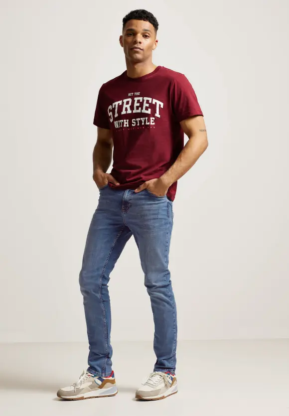 Slim Fit Jeans - real blue random bleach