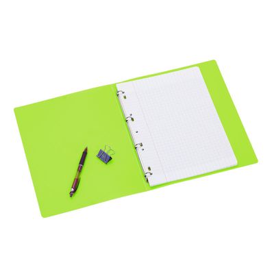 Viquel Happy Fluo - Classeur 4 anneaux - Dos 25 mm - A4 - disponible dans différentes couleurs