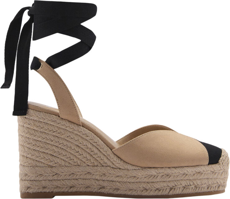MANGO Lace-up espadrilles Lt-pastel pink