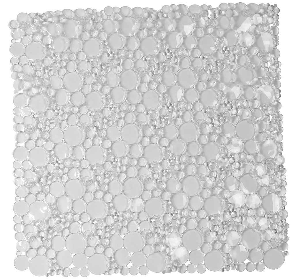 Fond de douche bulles avec ventouses transparent 50x50cm