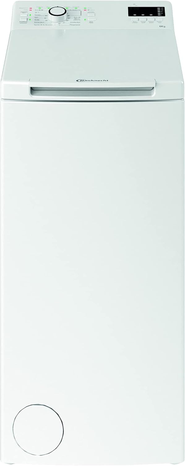 Bauknecht WAT Smart Eco 12C Toplader-Waschmaschine/6 kg/1200 UpM/Kurz30'/FreshFinish/Intensivspülen/Mehrfachwasserschutz+/Energy Saver/Wolleprogramm/Startzeitvorwahl/Universal