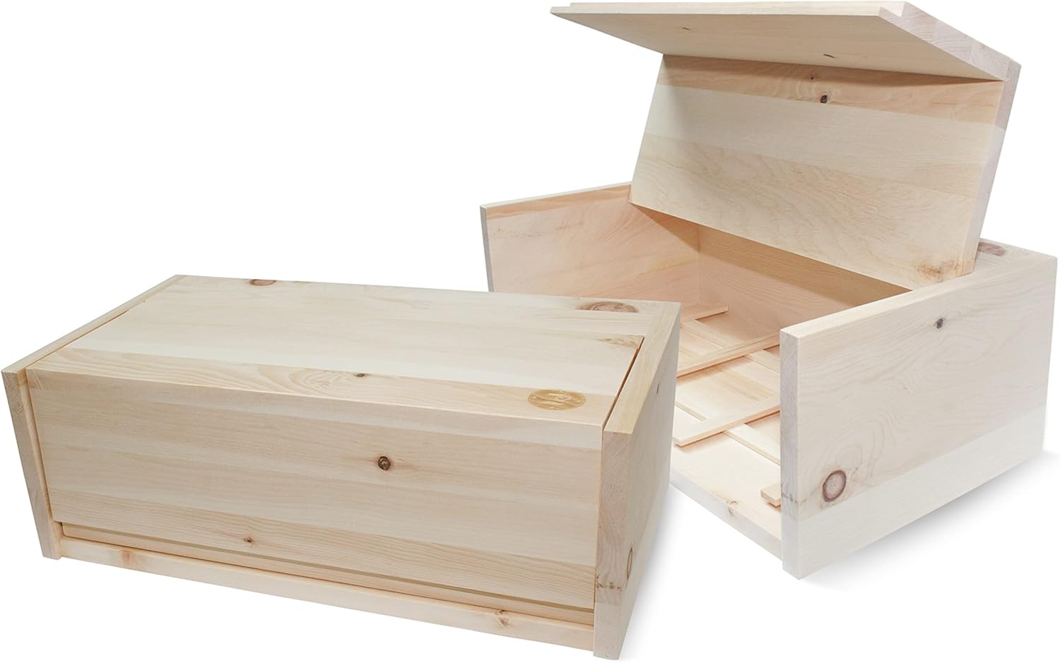 ZirbenFamilie Zirben-Brotkasten • Hygienische Aufbewahrungsbox 45x16x25cm aus duftendem ZirbenHolz • ein Produkt der ZirbenFamilie - bekannt aus dem Fachhandel & der Hotellerie