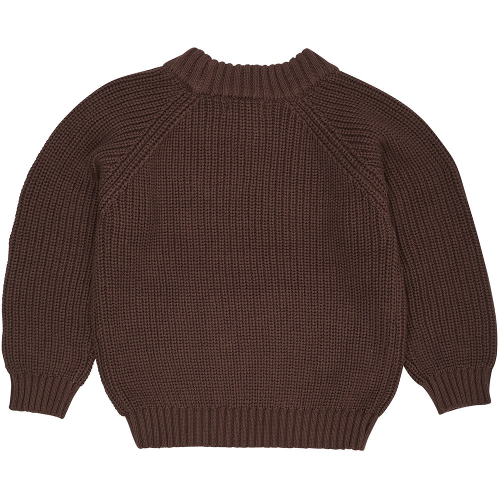 Køb COPENHAGEN COLORS Dk.Brown Strikket Classic Rib Bluse
