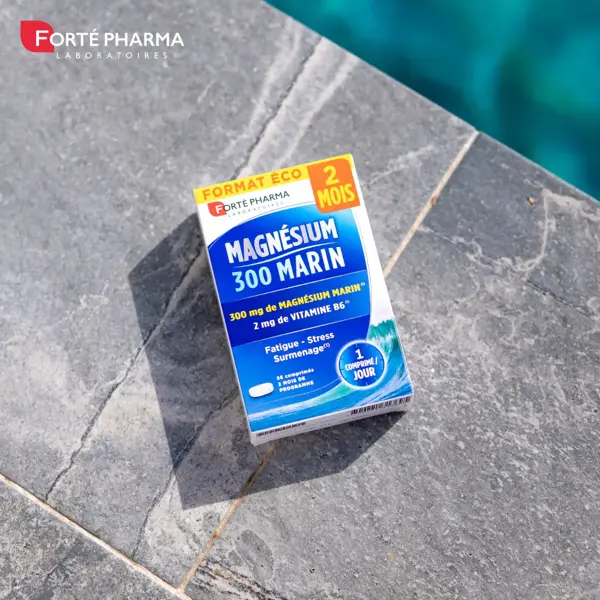 Forté Pharma Magnésio 300 Vitamina B6 Marinha para Estresse e Fadiga - 56 comprimidos - 2 meses