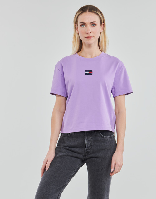 Tommy Jeans - TJW TOMMY CENTER BADGE TEE - Lila