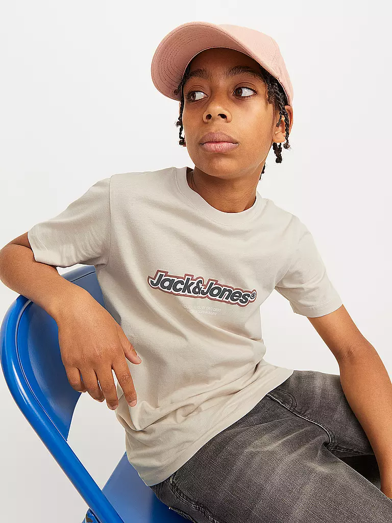 JACK & JONES Jungen T-Shirt JORVESTERBRO beige