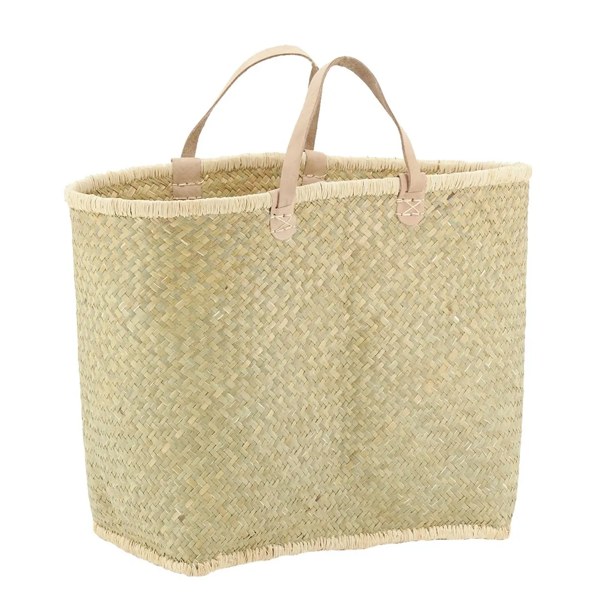 Aubry Gaspard Cabas Palmier Cuir