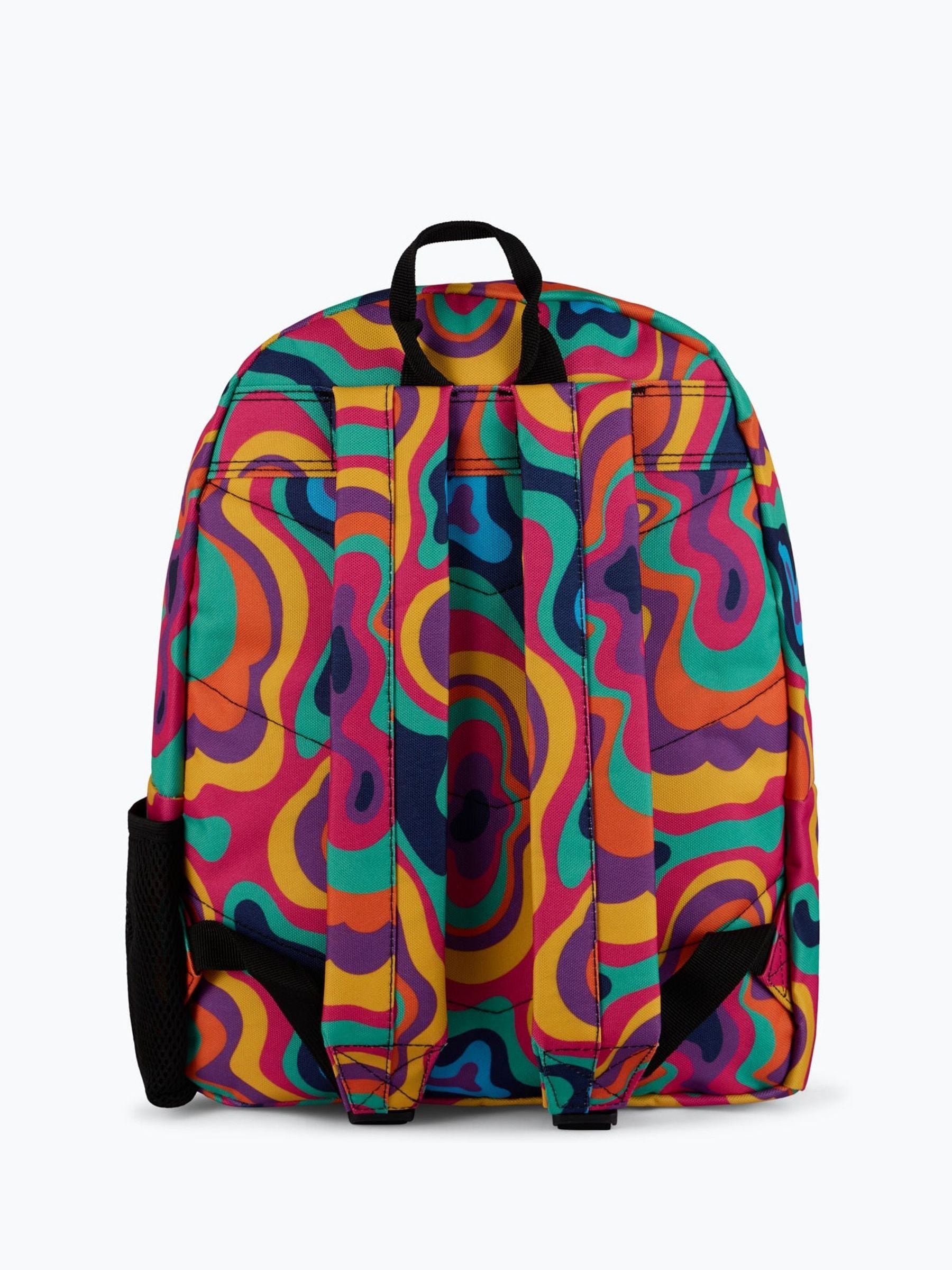 Hype. Unisex Multi Peace And Love Black Backpack