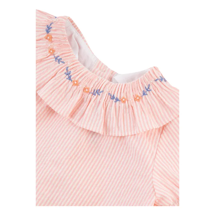 Tartine et Chocolat Ensemble Rayé Blouse et Bloomer | Rose pâle