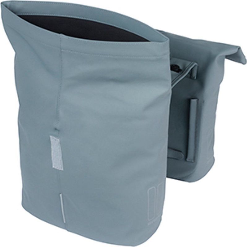 Basil - City Dubbele Fietstas - Graphite Blue - Vegan Leather - 32L