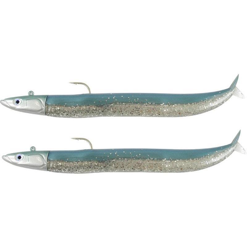 Kit Leurre Souple Arme Fiiish Double Combo Crazy Sand Eel 180 + Tête Plombée Off Shore