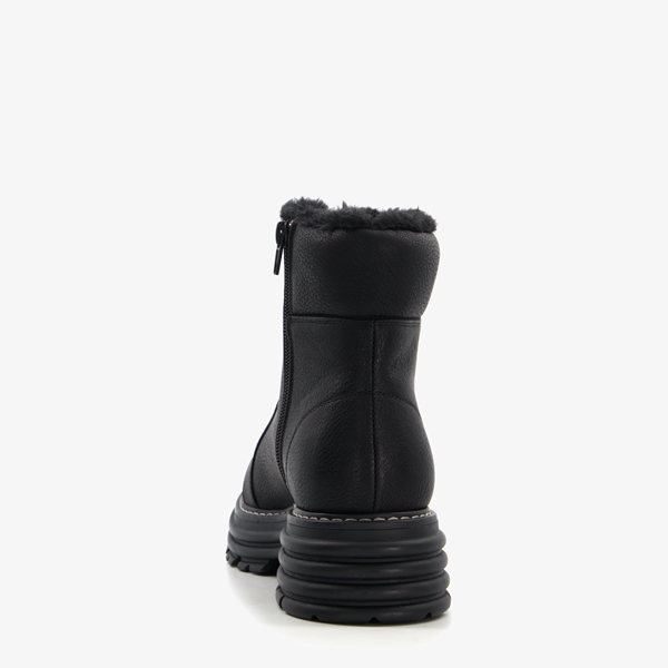 Blue Box dames veterboots met teddy voering