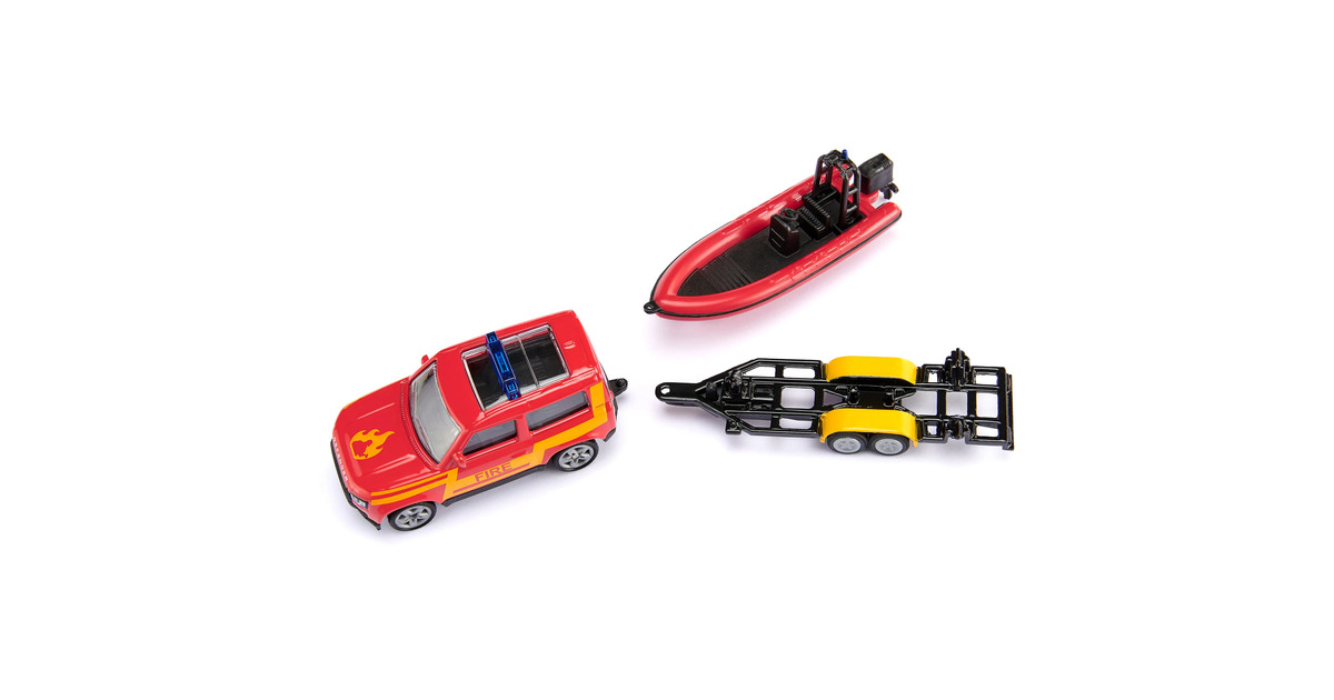SIKULand Rover Defender met boot Modelvoertuig