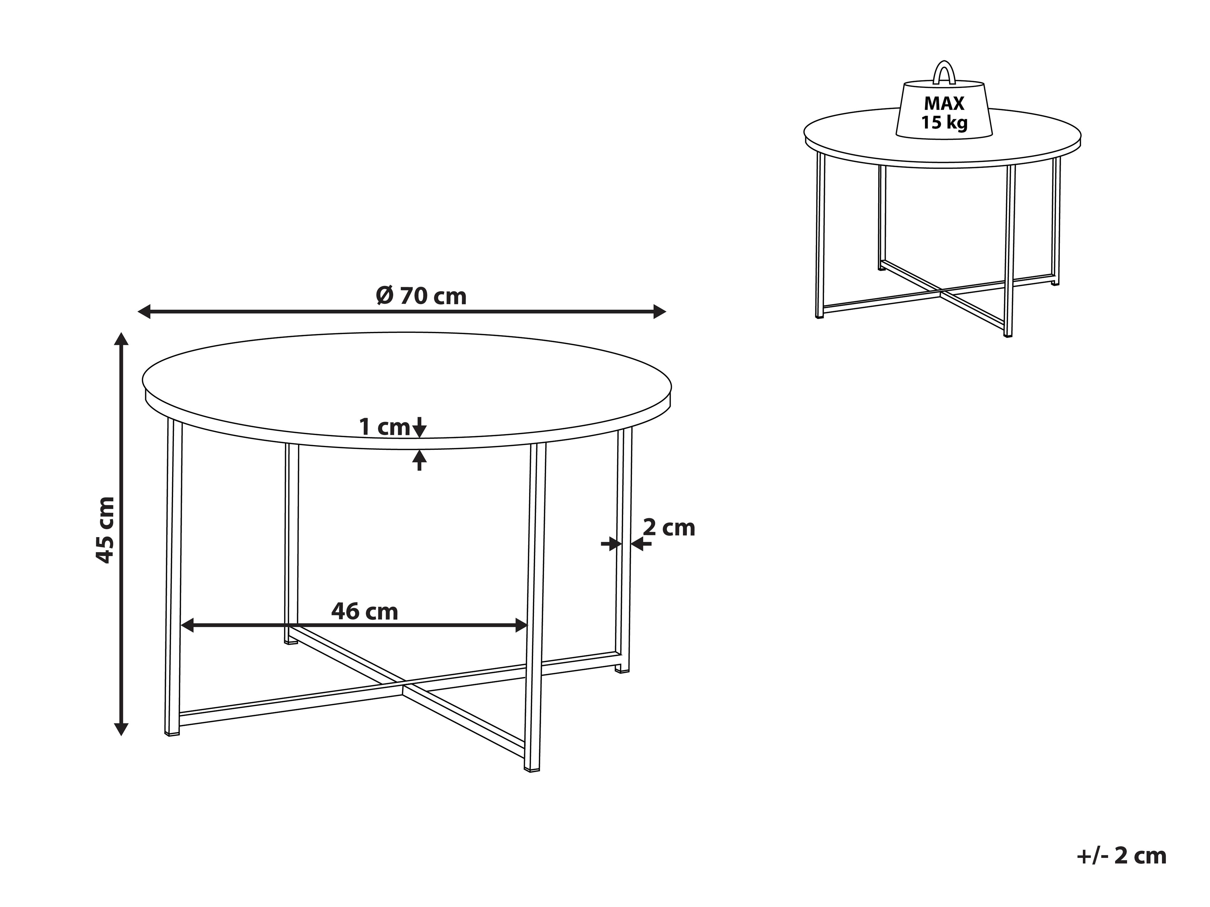 Salontafel QUINCY Veiligheidsglas Marmer/zilver