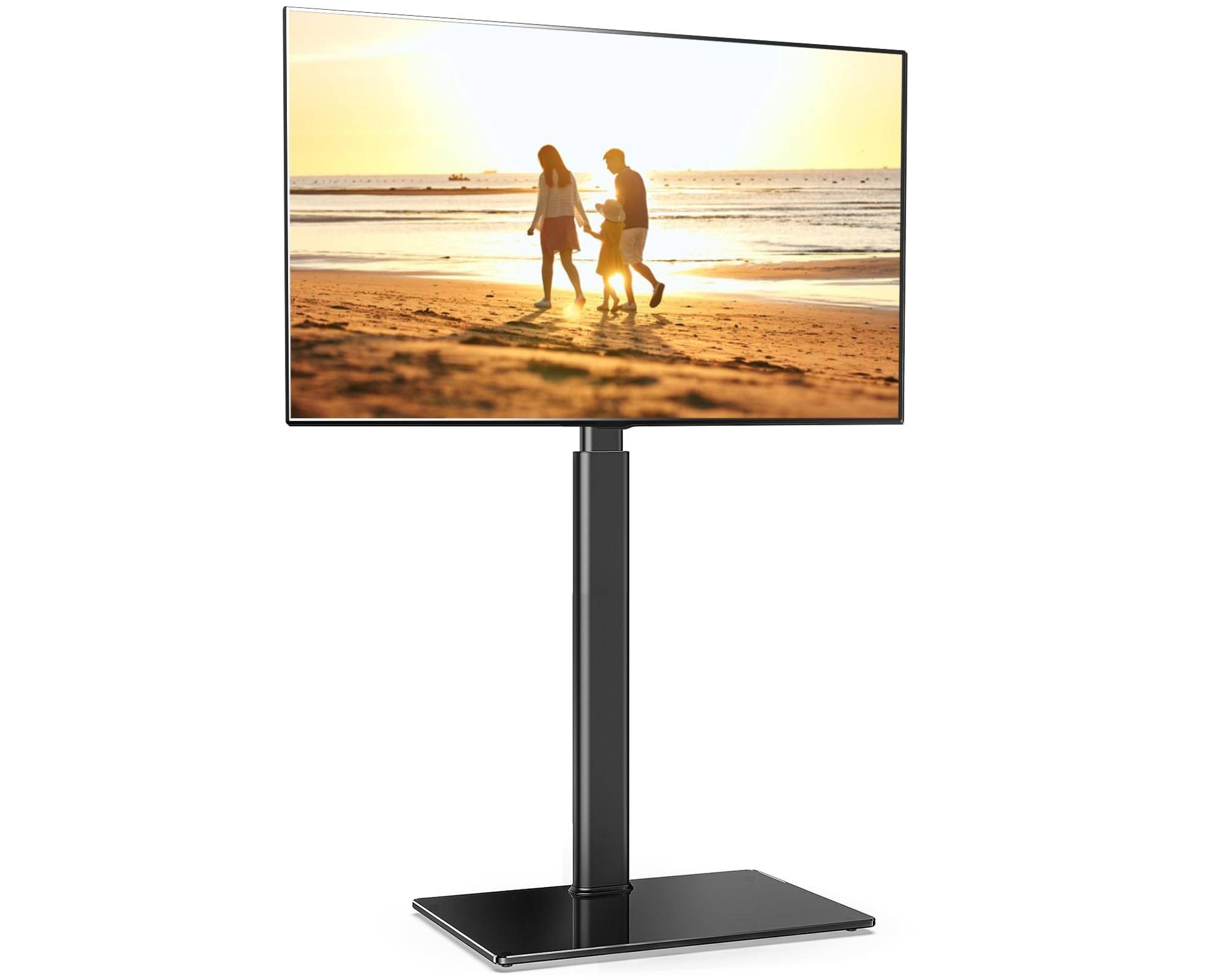 FITUEYES TV Ständer TV Bodenständer Standfuß Fernsehstand höhenverstellbar schwenkbar für 32 bis 60 Zoll Flach & Curved Fernseher bis zu 30kg Max.VESA