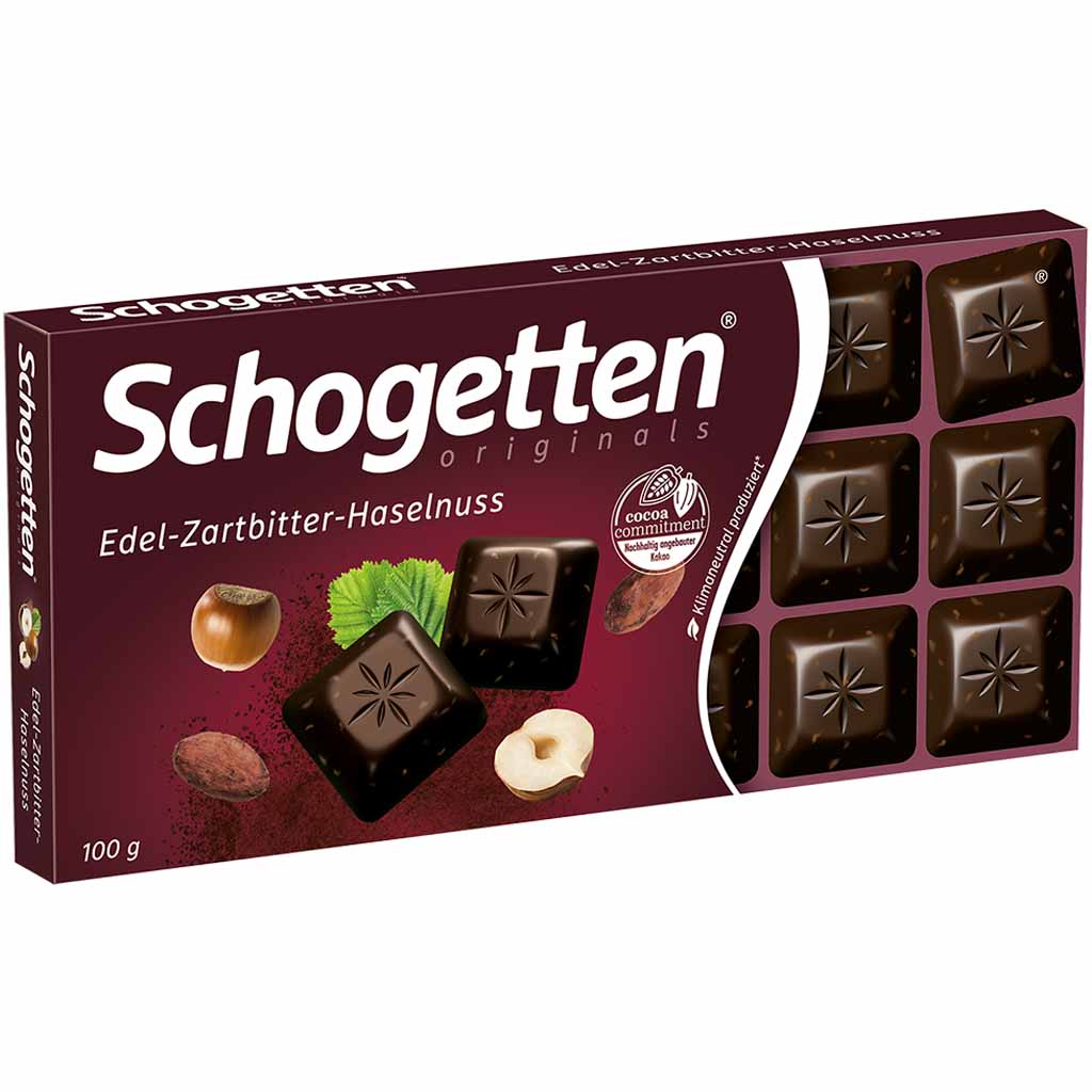 Schogetten Edel Zartbitter Haselnuss 100g MHD:30.10.25