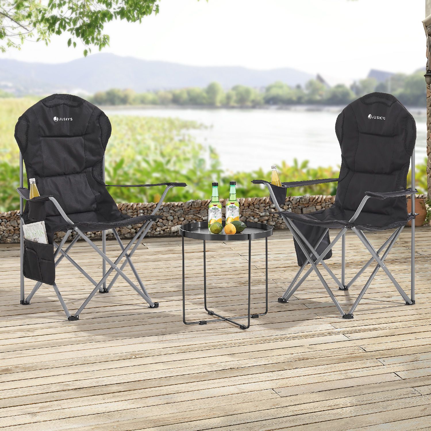 Juskys Lido vouwstoel - Black