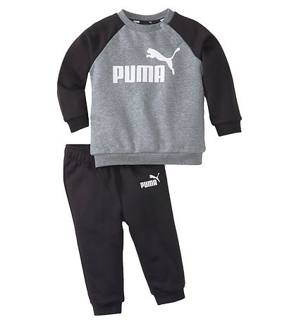 Puma Sweats?t - Ess Raglan - Gråmeleret/Sort