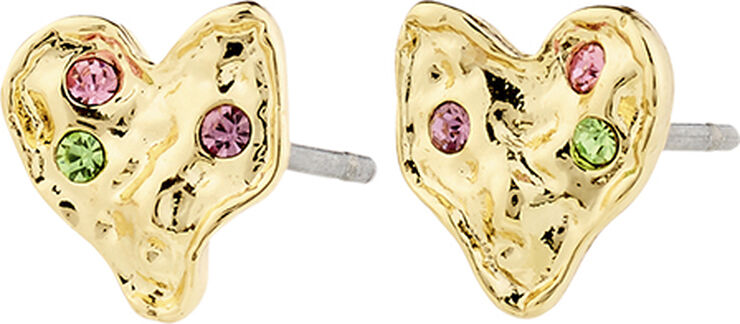 Pilgrim RYAN heart earrings gold-plated Guld