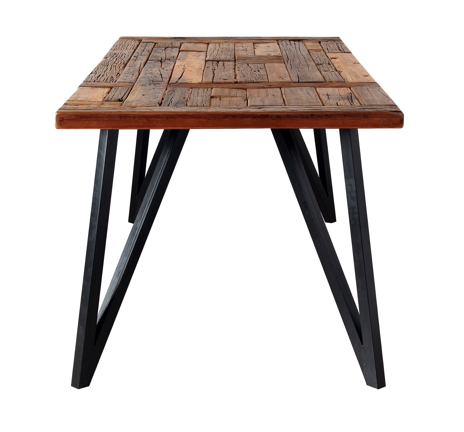 Esstisch Hawk 180 x 90 x 77 cm Old Recycled Wood/schwarz