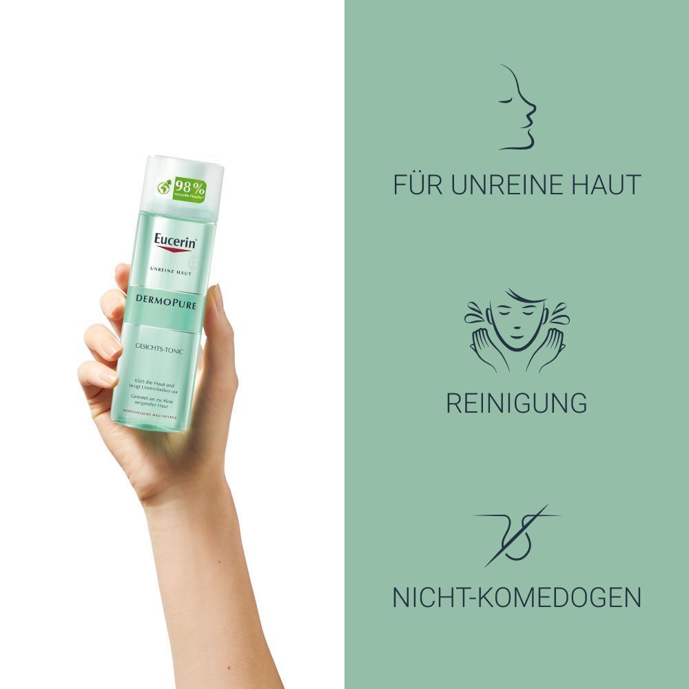 Eucerin® DermoPure Gesichts-Tonic – klärt und reinigt unreine Haut mit natürlicher Milchsäure