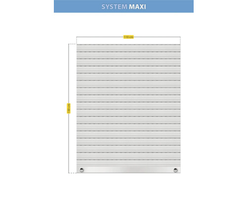 Schellenberg rolluik complete set Systeem Maxi B 1100 x H 1300 mm grijs