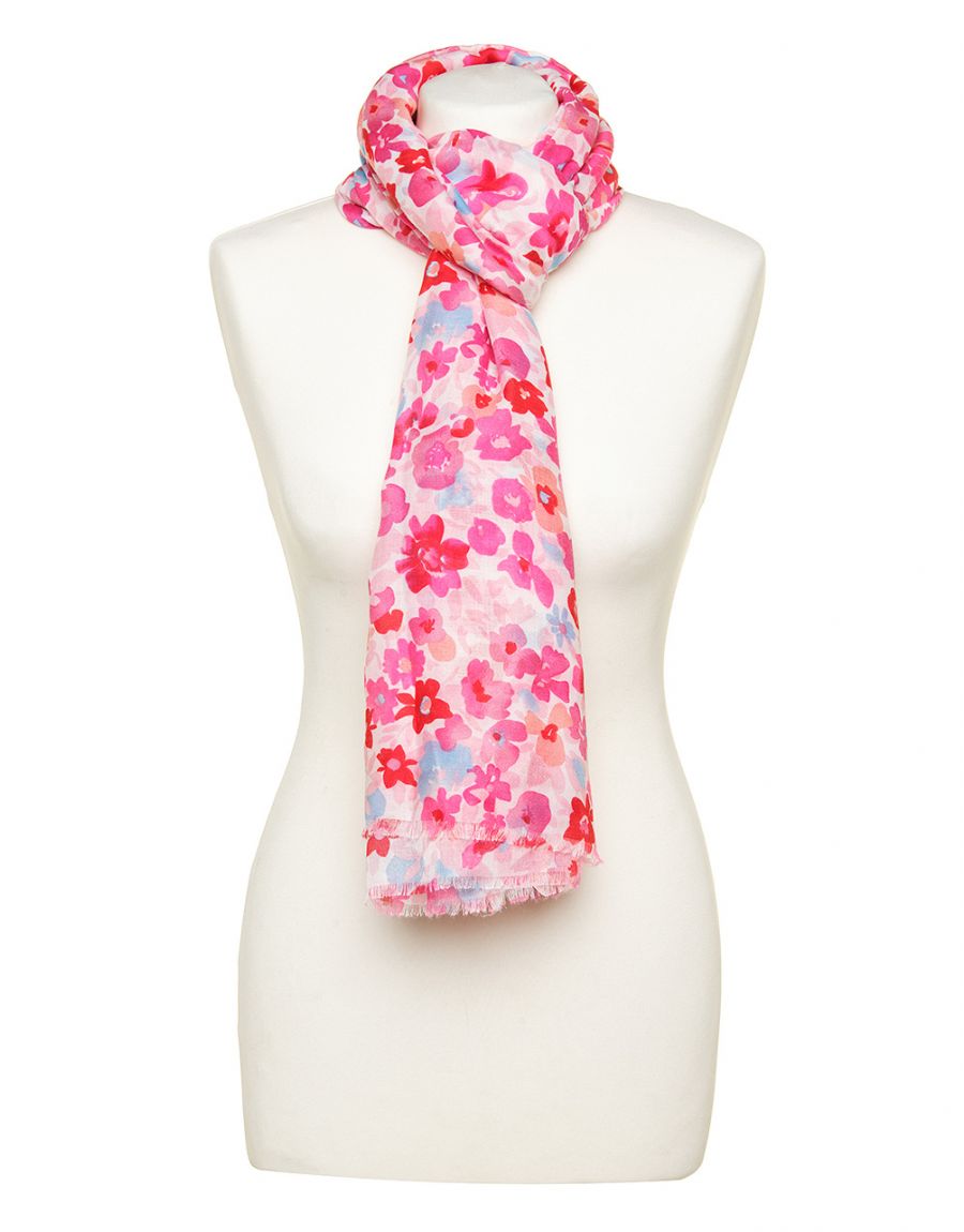Foulard rose floral
