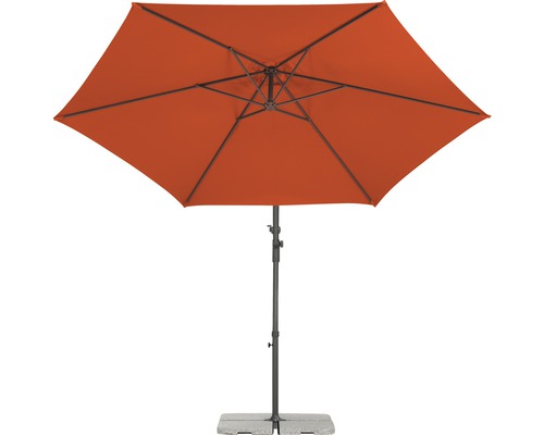 Cantilever parasol Schneider Genoa Ø 300 cm H 255 cm terracotta