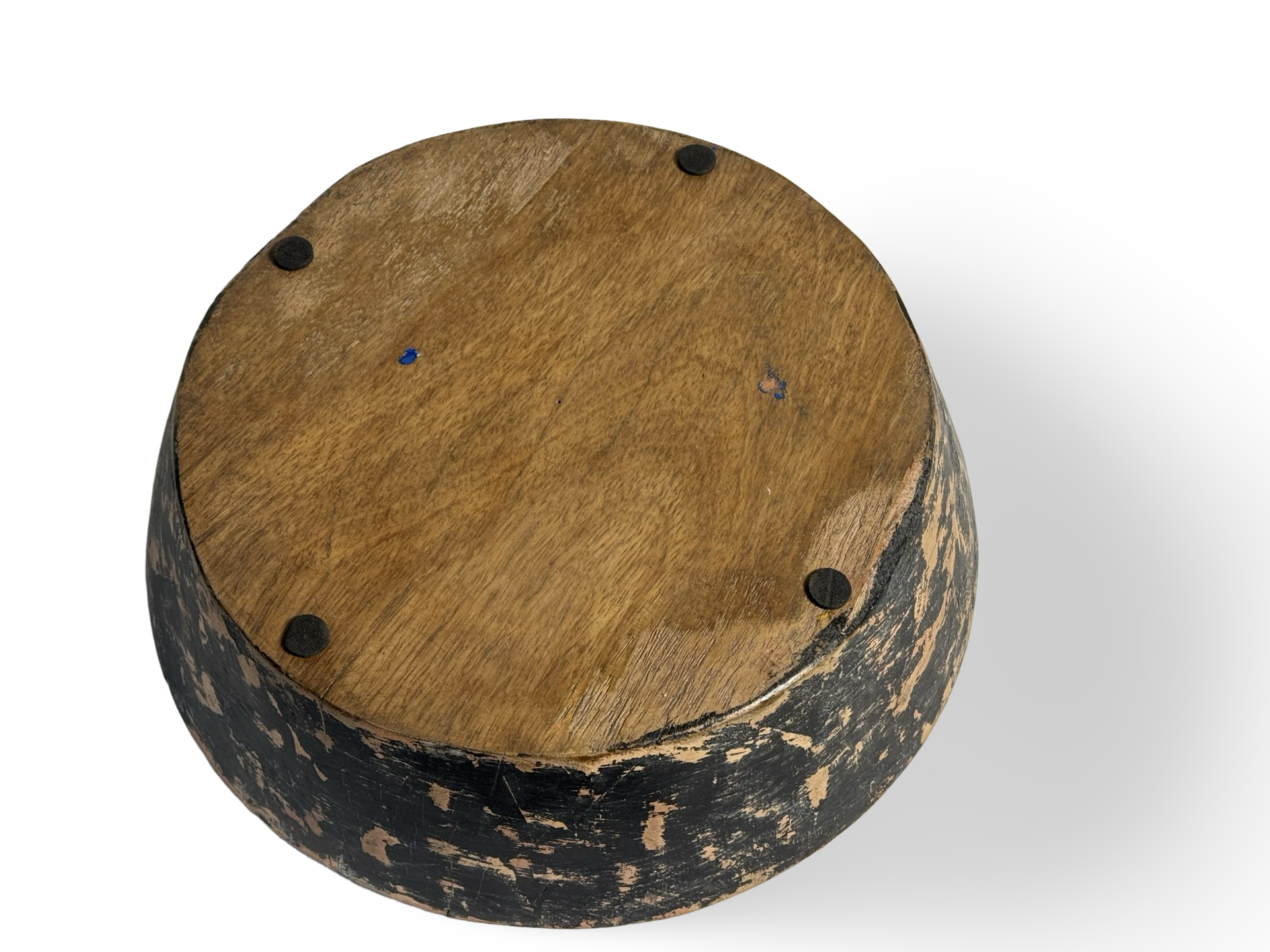 Schaal hout zwart uniek