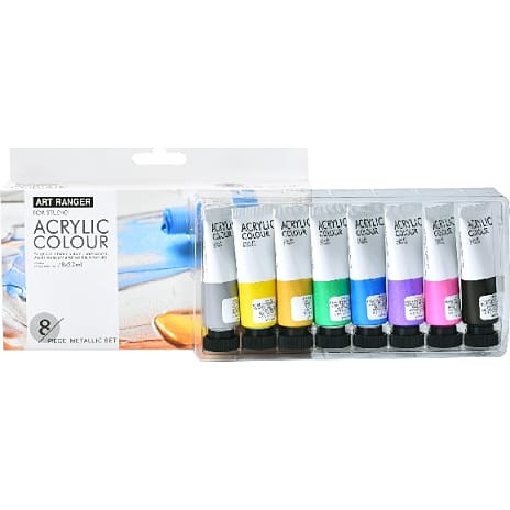 Art Ranger akrylmalingsæt 22ml - metallic farver