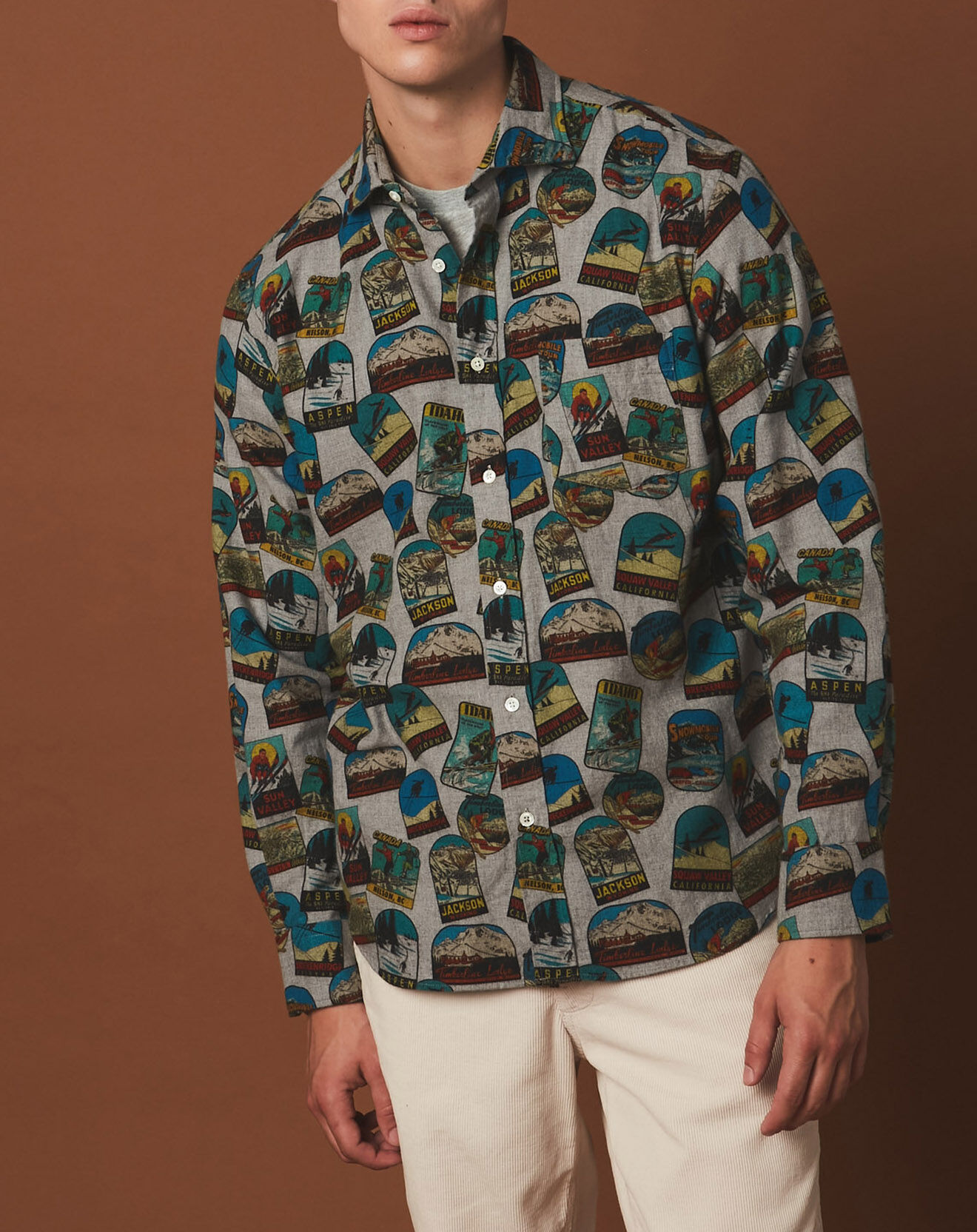 Hartford Chemise en Flanelle regular Paul imprimée