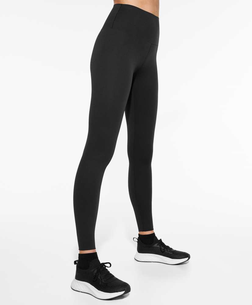 Leggings de cintura alta até o tornozelo, ajuste perfeito de 65 cm