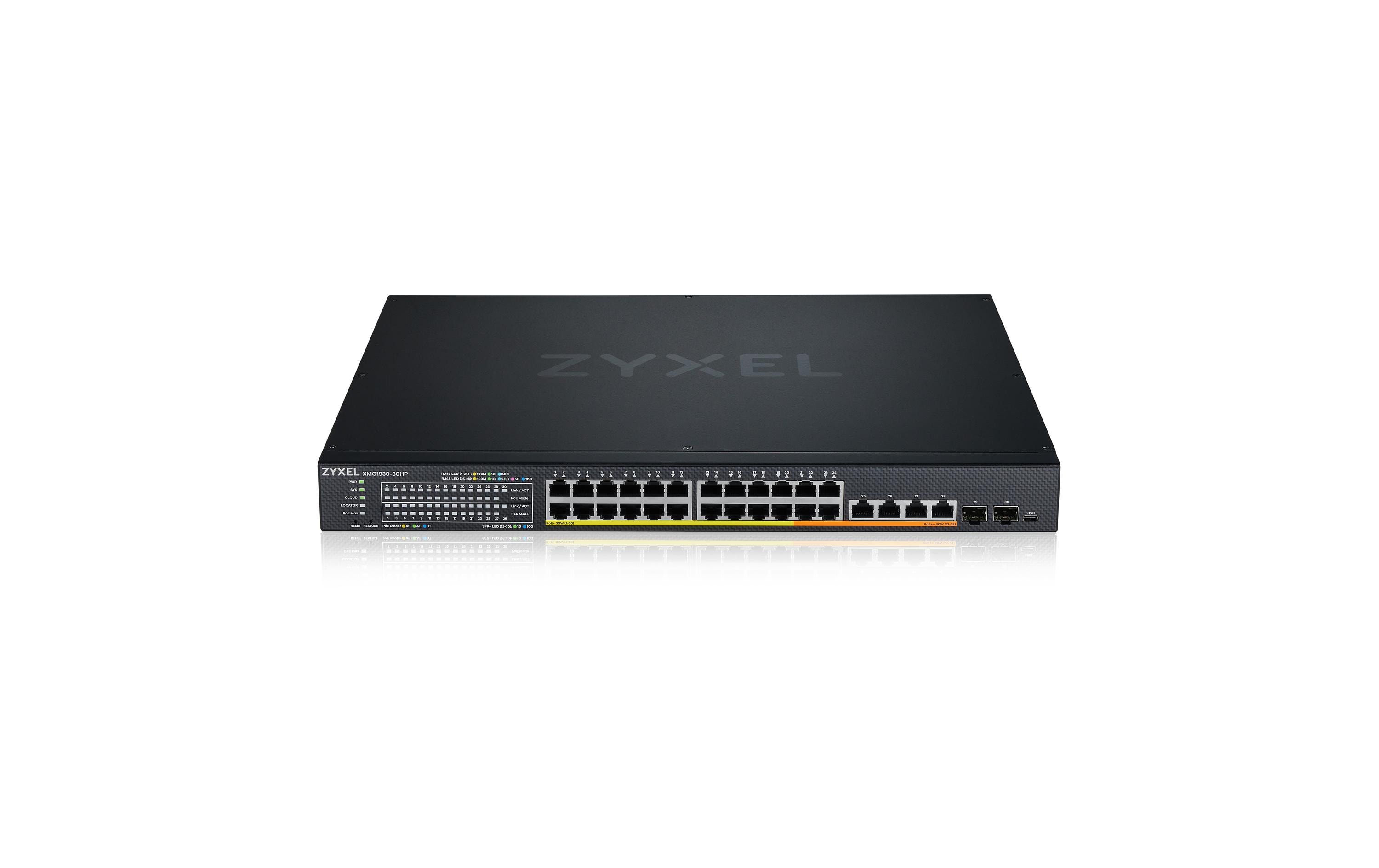 PoE+ Switch XMG1930-30HP 30 Port<br>24-Port 2.5G Multi-Gig Layer 3 Lite Smart Managed Switch mit 6x 10G Uplinks