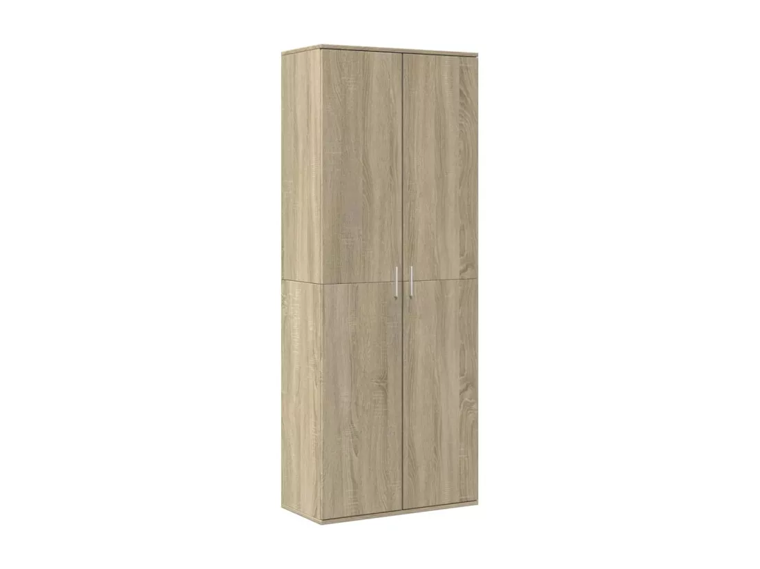 Buffet haut chêne sonoma 70x35x180 cm bois d'ingénierie