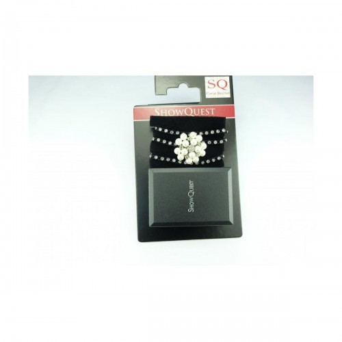 Faixa de chapéu Esteem com strass, branca