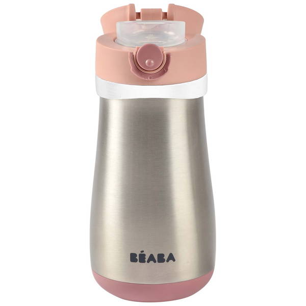 BeabaBeaba   Trinkflasche mit Henkel inox pink