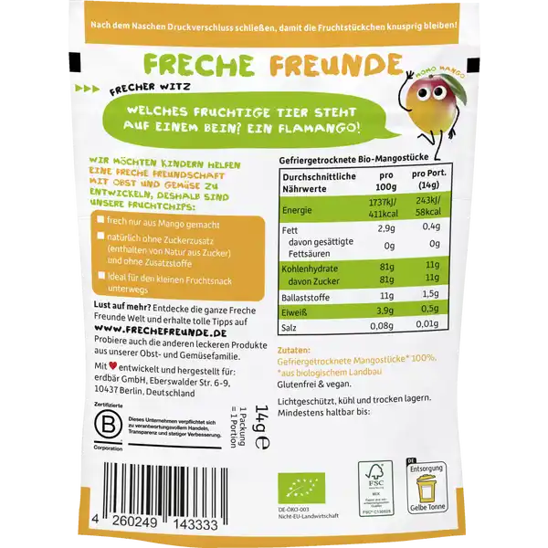 Bio Fruchtchips Mango