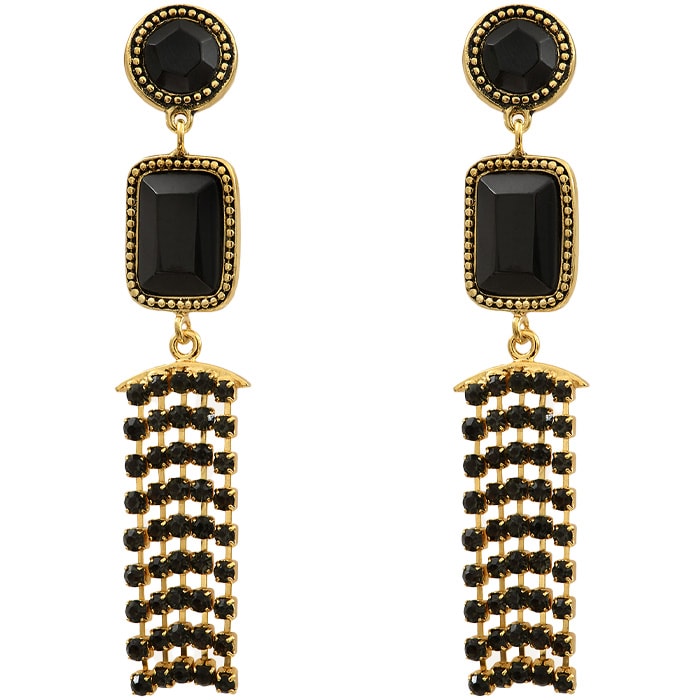 Boucles d'oreilles Sparkling - Métal doré & cristaux