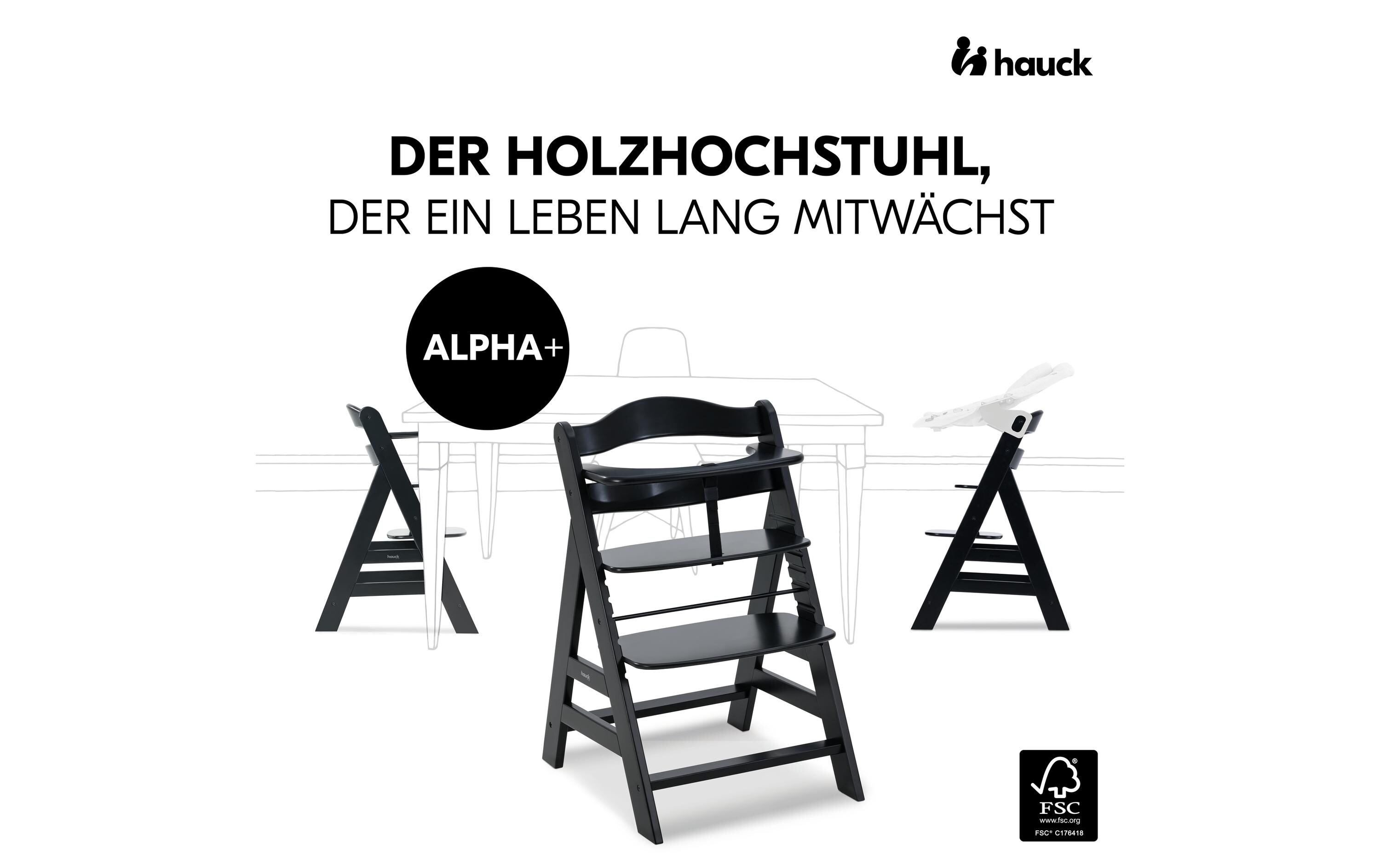 Treppenhochstuhl Alpha+ SchwarzTreppenhochstuhl Alpha+ Schwarz, ab 6 Monaten
