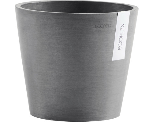 Ecopots Amsterdam plantenpot, kunststof, Ø 20 cm, H 17,5 cm, grijs