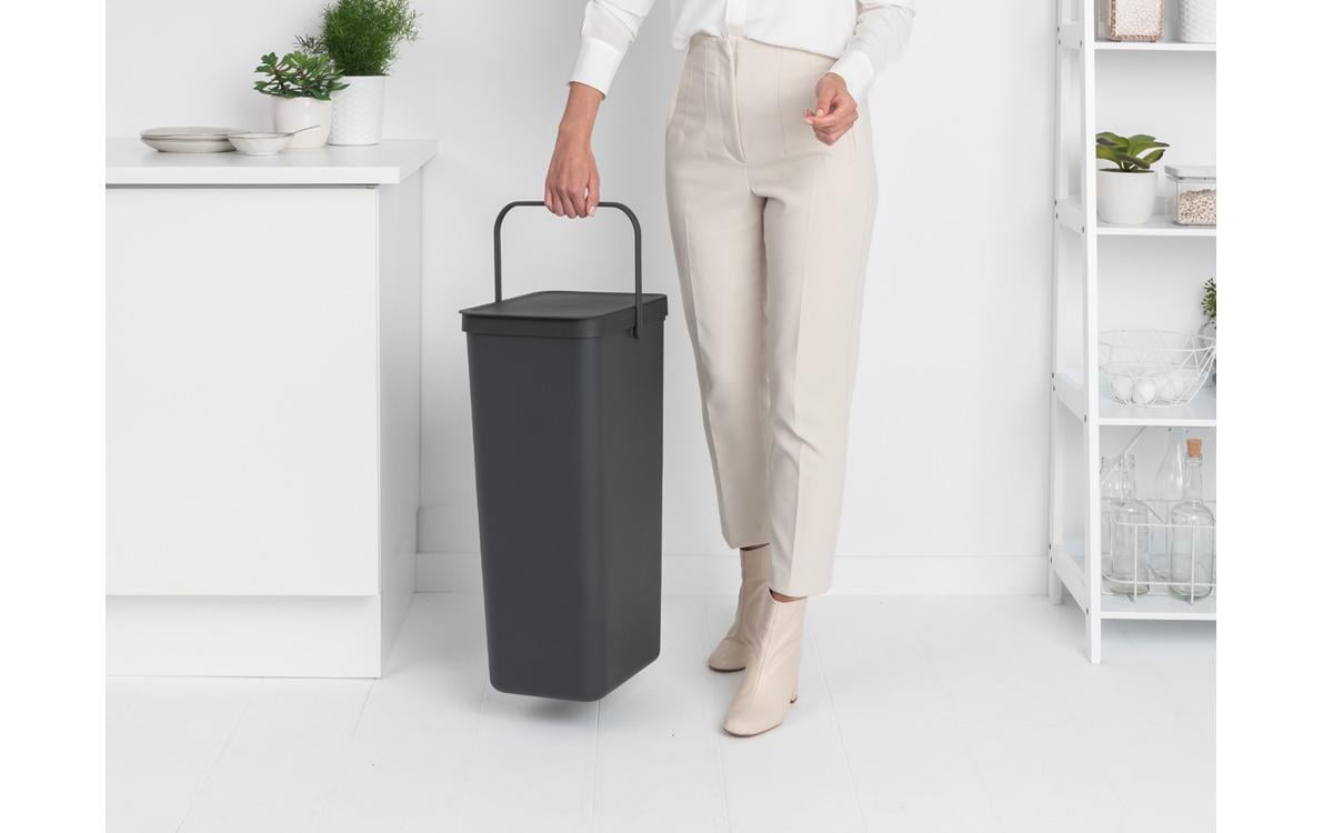 Recyclingbehälter Sort & Go 40 l, DunkelgrauMülleimer