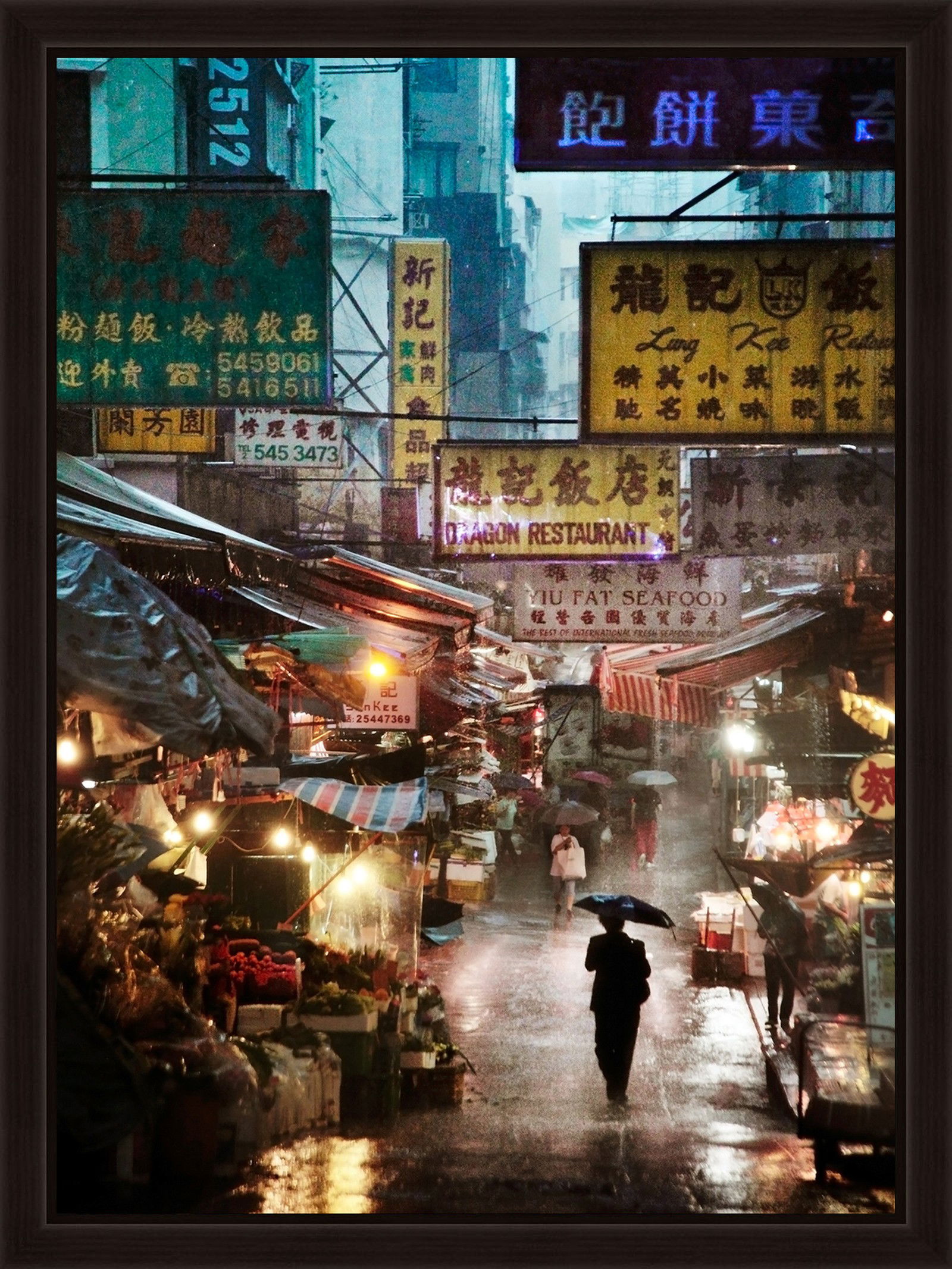 Market in the Rain by Christophe Jacrot - Petites - Small Open Edition.