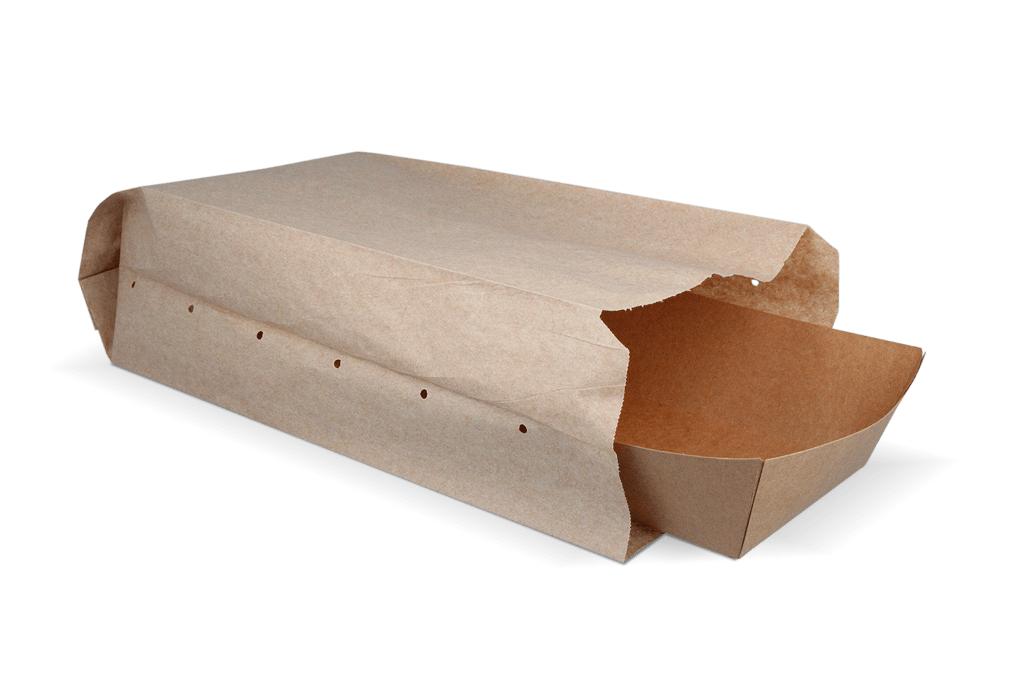 Snackzakken nr 29 (3 pond) Kraft 55gr geperforeerd | 10kg