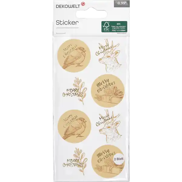 DEKOWELT STICKER WEIHNACHTLICHE MOTIVE
