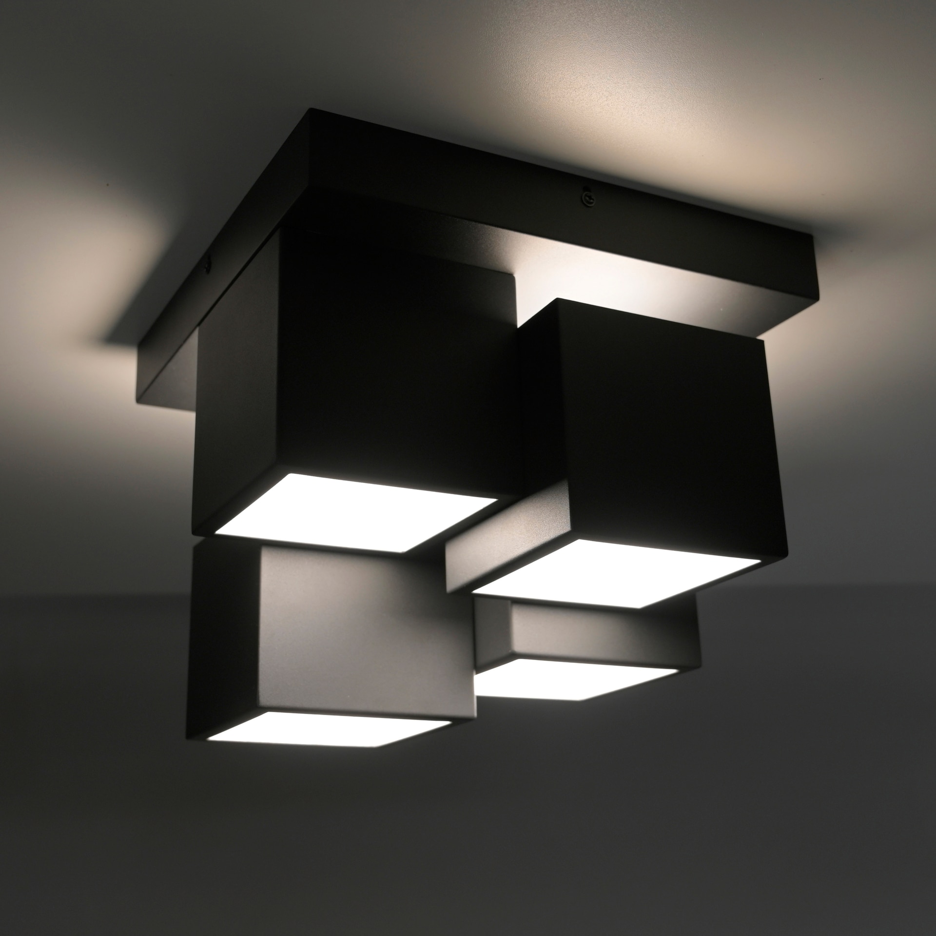 JUST LIGHT LED Deckenlampe TETRIS 30 x 30 cm schwarz