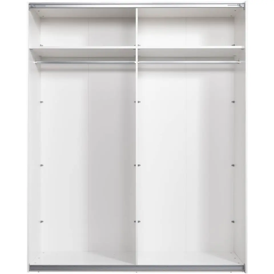 Schuifdeurkast Bergamo - wit - 221x178,5x66,6 cm